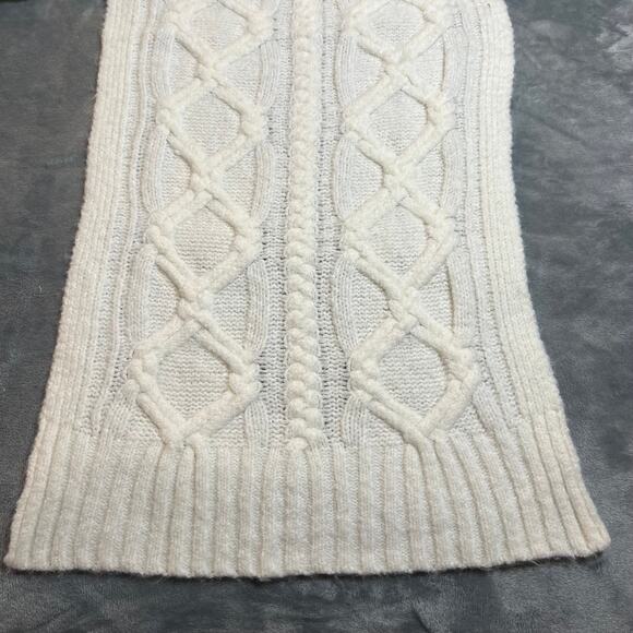 J. Crew Chunky Cable Knit Scarf Cozy Boho Cottagecore Outerwear Layers Winter - Picture 2 of 4